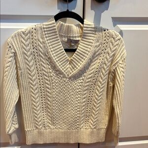 J. Crew Women's V-Neck Sweater in Cream